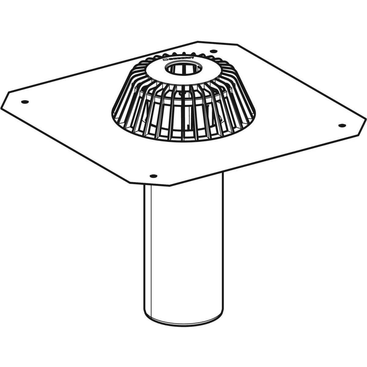 Geberit Rainwater Outlet with Connection Plate, d=110mm
