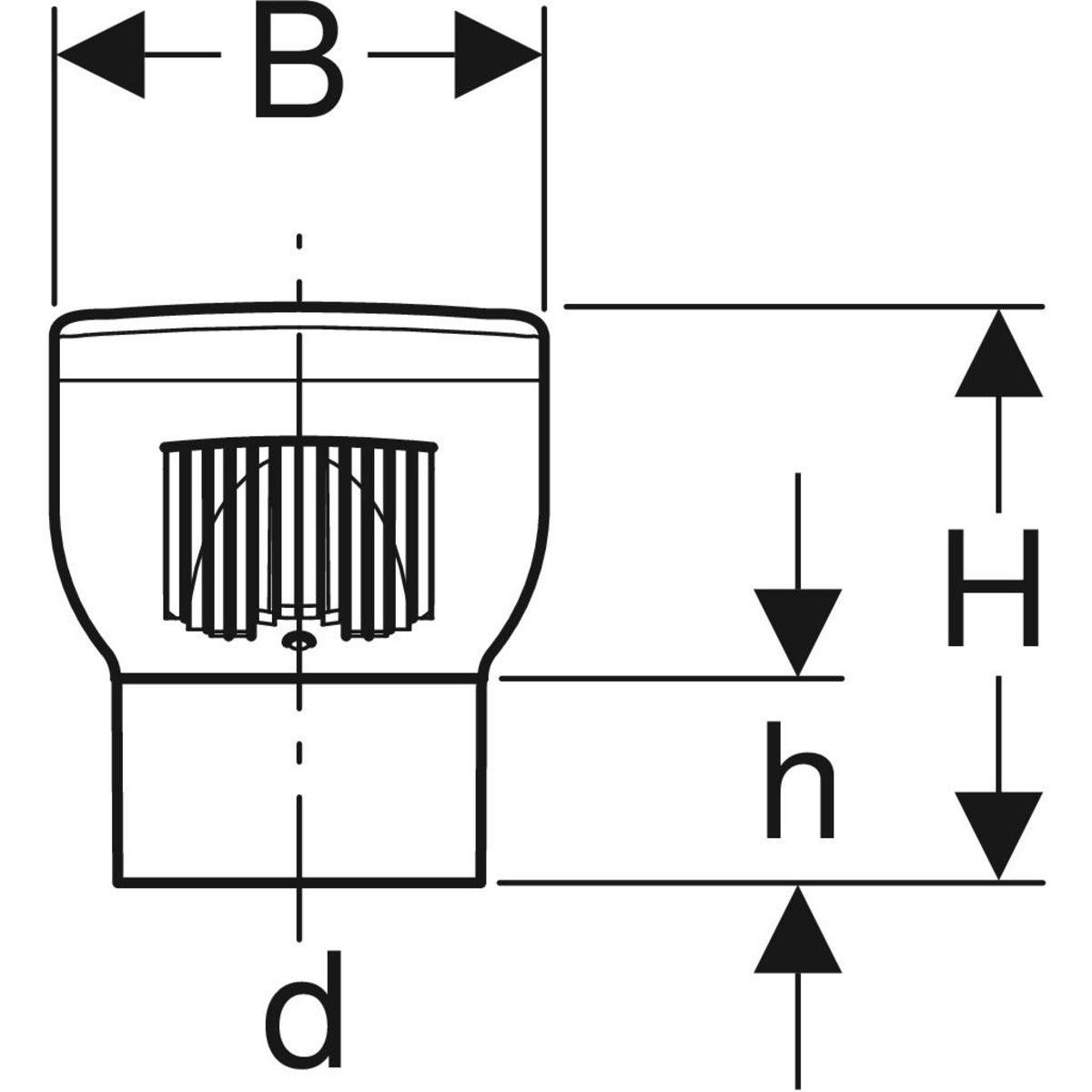 Clapet de ventilation GRB90 PEHD, d=90mm — vue 3
