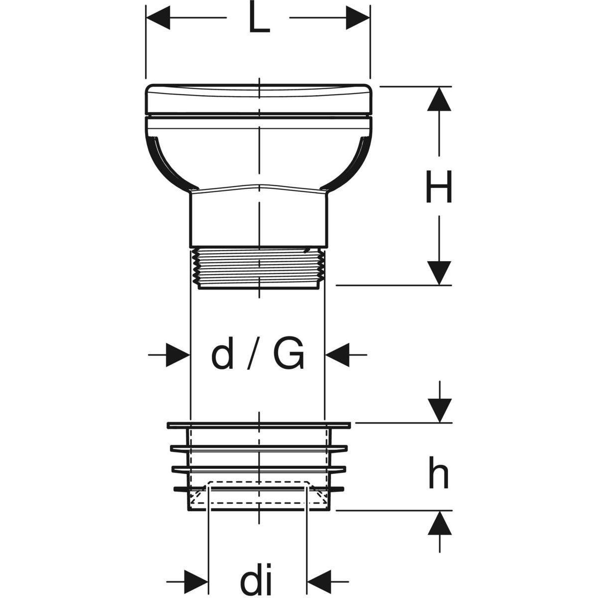 Clapet de ventilation Geberit GRB50, pour systèmes d'évacuation — vue 3