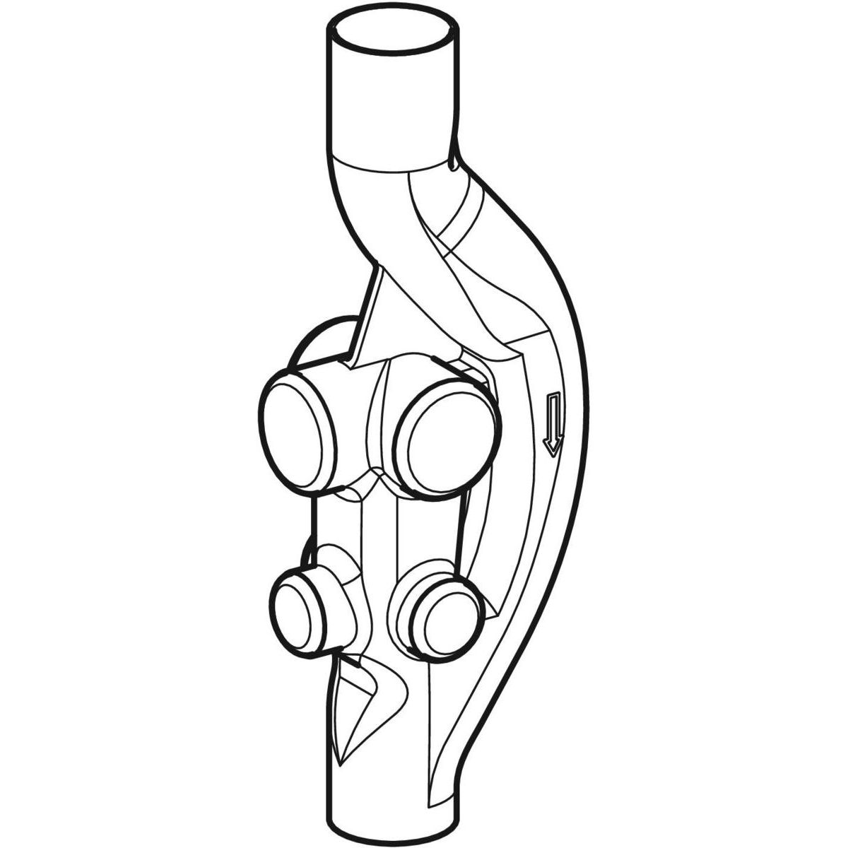 Culotte Geberit PE Sovent : d=110mm, d1=75mm — vue 4