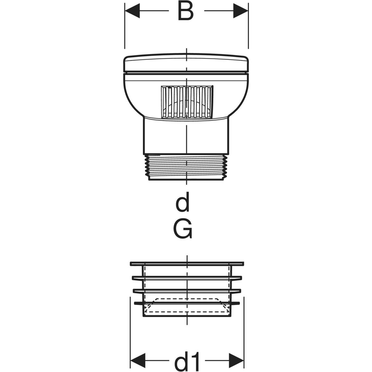 Clapet de ventilation Geberit GRB50, pour systèmes d'évacuation - vue 4