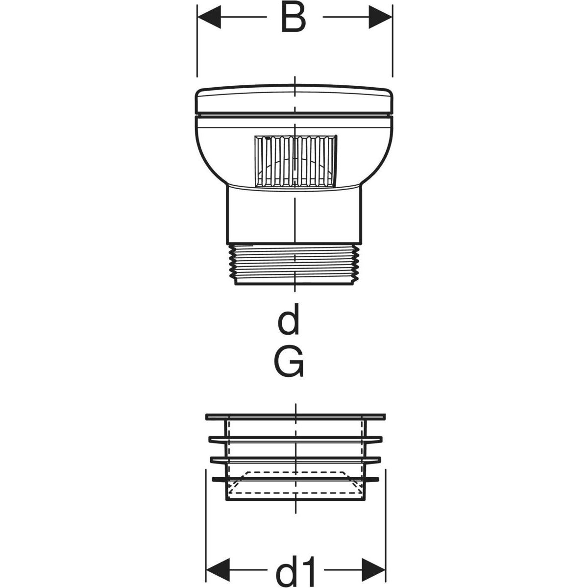 Clapet de ventilation Geberit GRB50, pour systèmes d'évacuation — vue 4