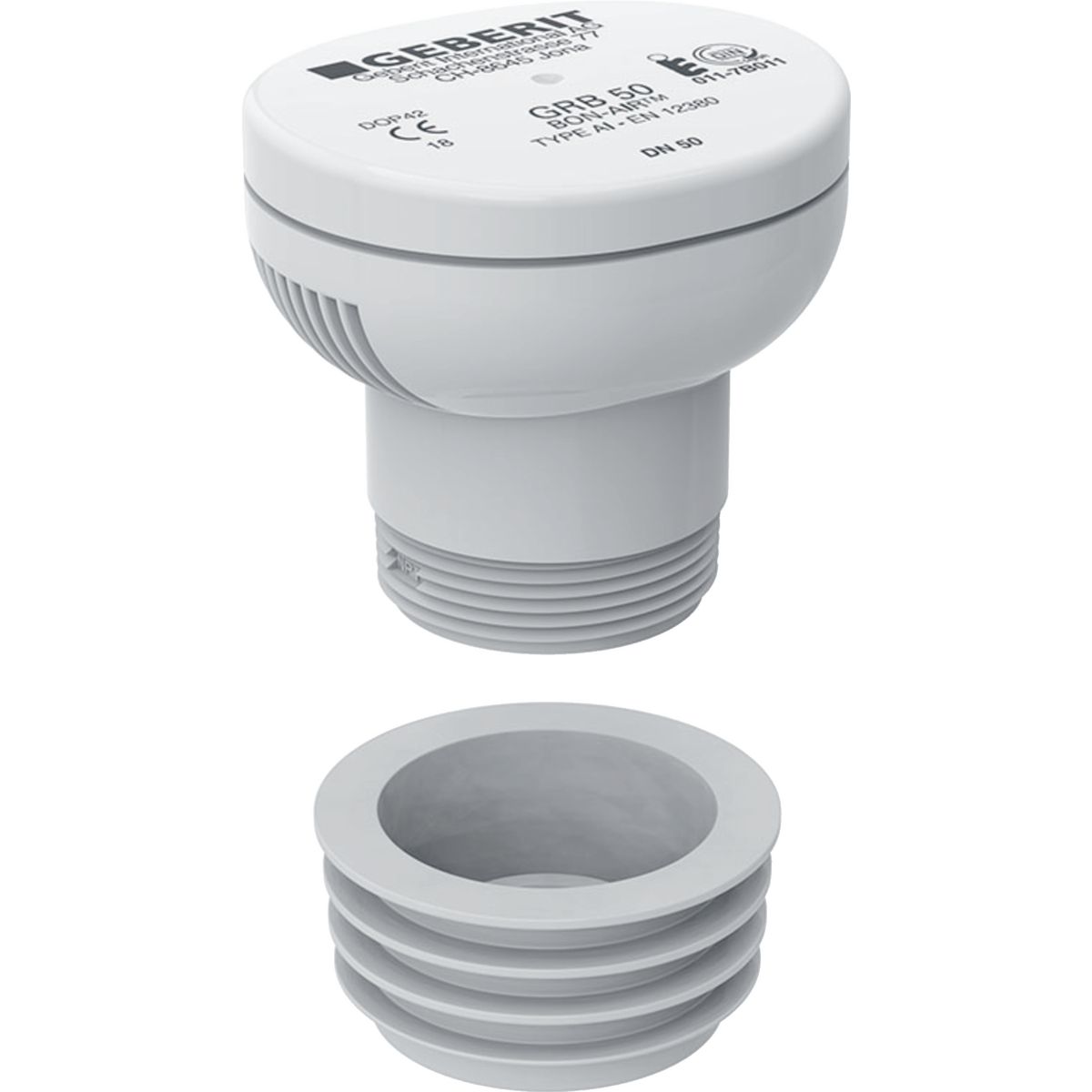 Clapet de ventilation Geberit GRB50, pour systèmes d&#39;évacuation