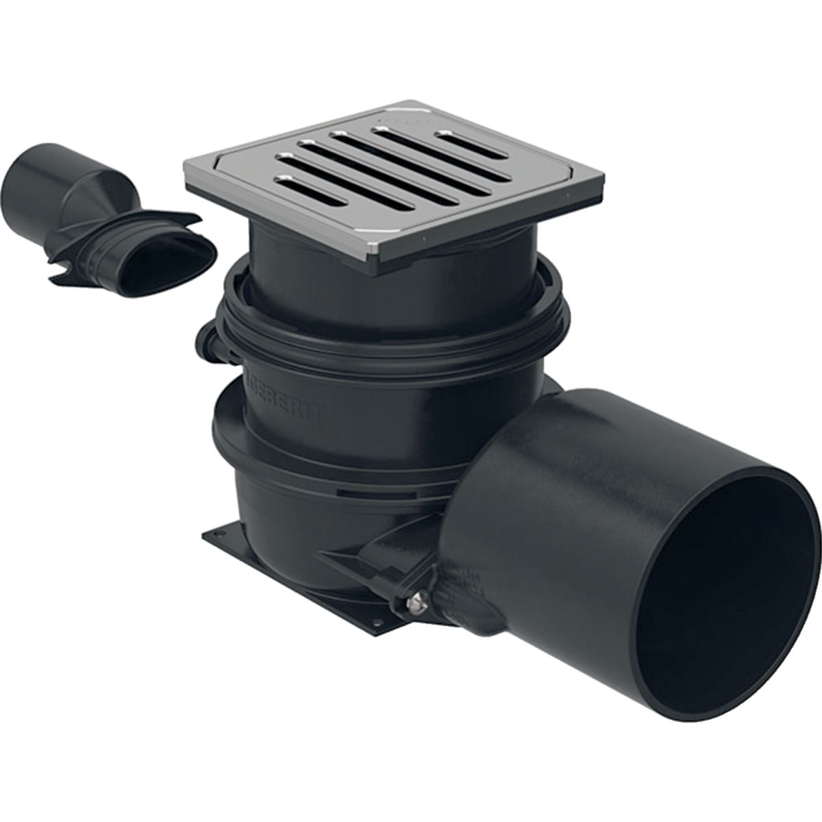 Siphon de sol Geberit Varino horizontale, d1=110mm ,d2=56 mm