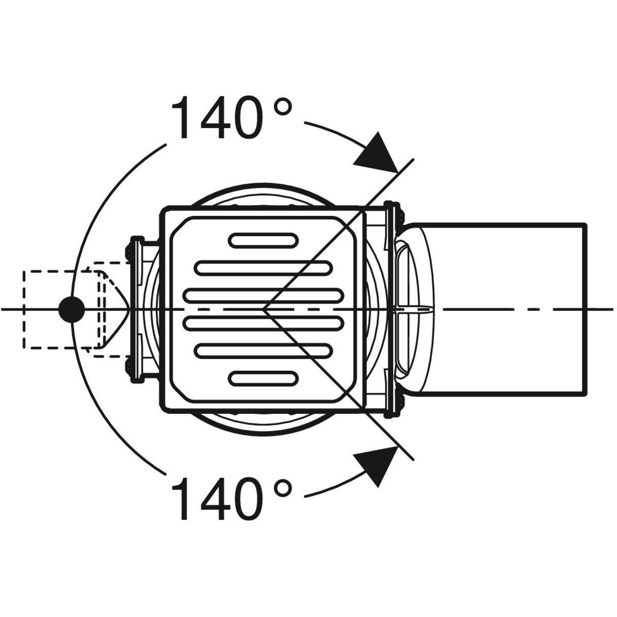 Siphon de sol Geberit Varino horizontale, d1=110mm — vue 4
