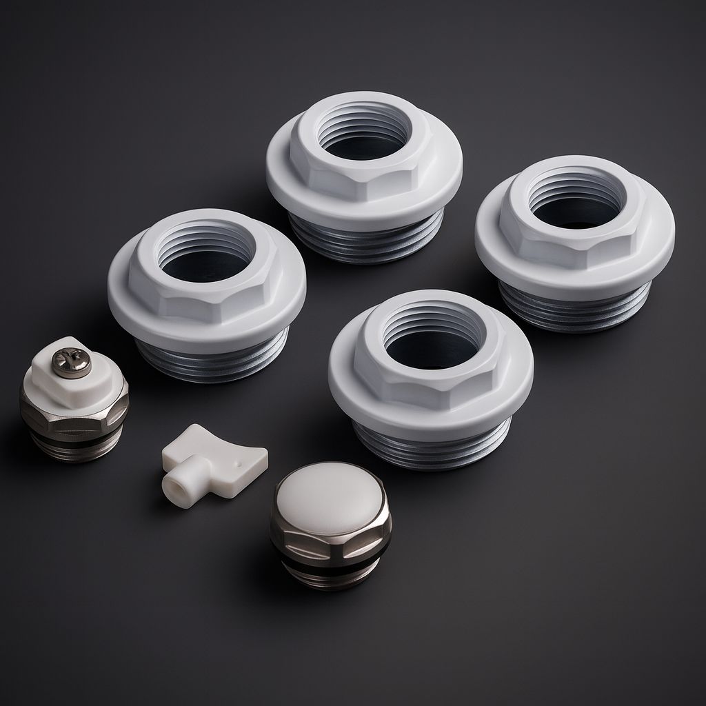 Kit de montage Fondital en blanc pour radiateurs en aluminium