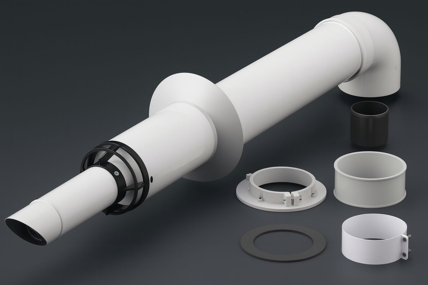 Kit coaxial D100/60 Fondital (Kit ventouses) et de longueur 0.75 m — vue 4