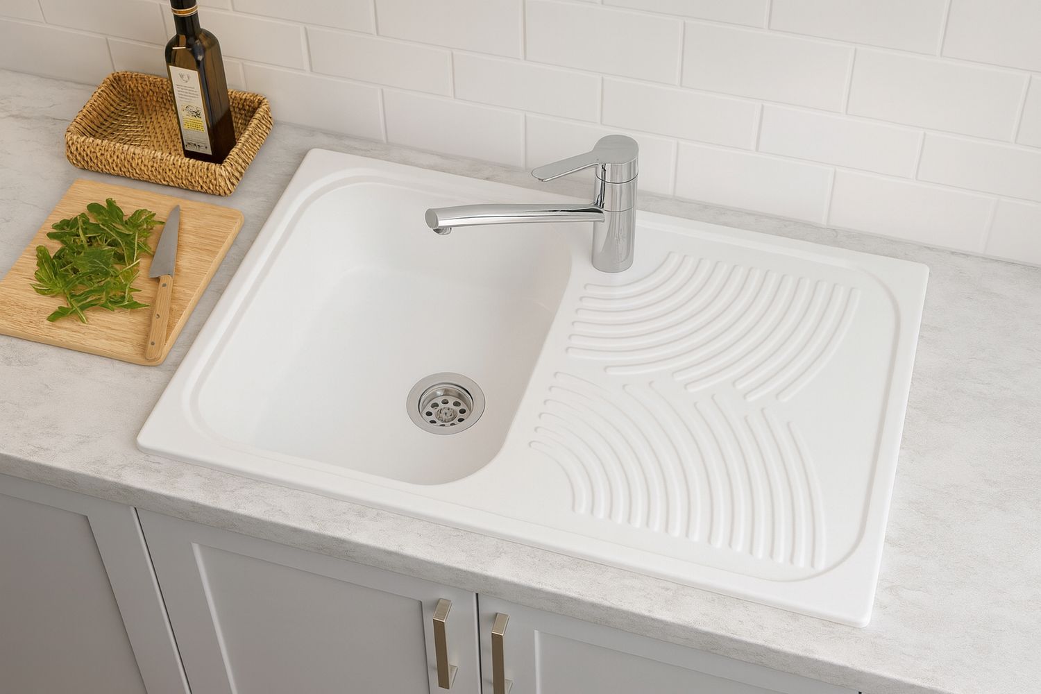 Viva 85 x 50 cm Built-in Kitchen Sink