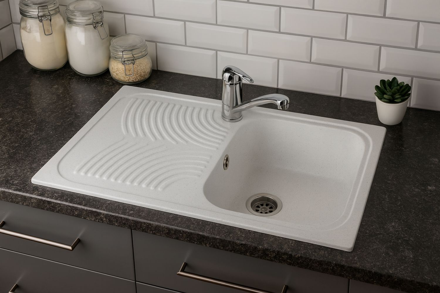 Rocky 80 x 50 cm Drop-in Kitchen Sink