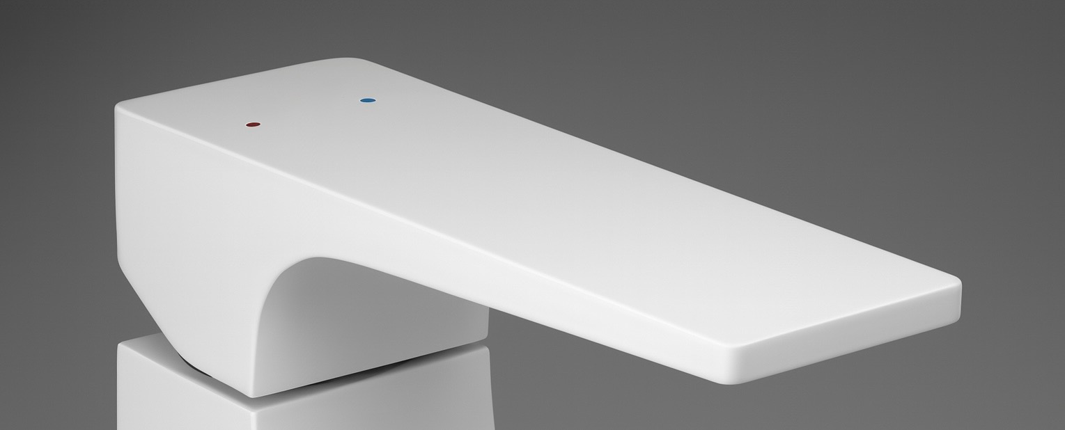Poignée manette Hansgrohe pour mitigeur de lavabo Metropol en blanc mat - vue 2