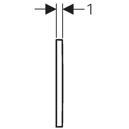 Plaque de déclenchement Geberit Omega20 square pour rinçage double touche / Blanc doré — vue 3
