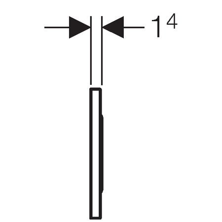 Plaque de déclenchement infrarouge Geberit Sigma10 électronique pour réservoir à encastrer Sigma 12 cm / Chromé mat - Anneau design chromé brillant — vue 4