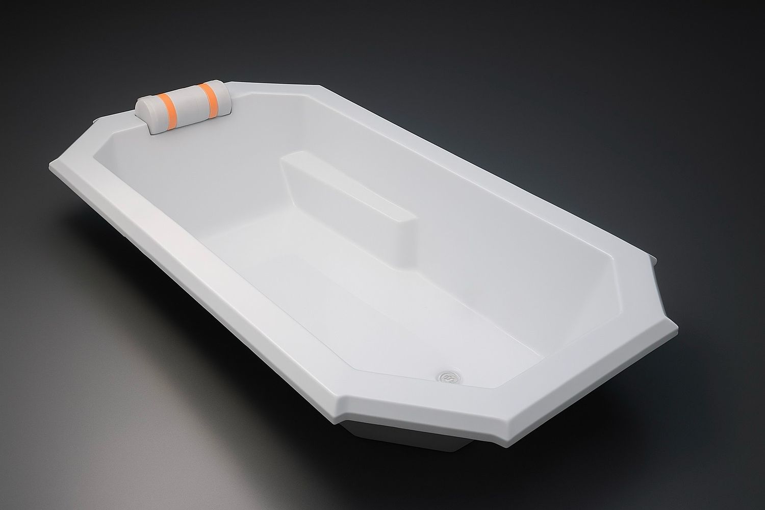 Luxor Bathtub 180 x 102 cm with Integrated Headrest