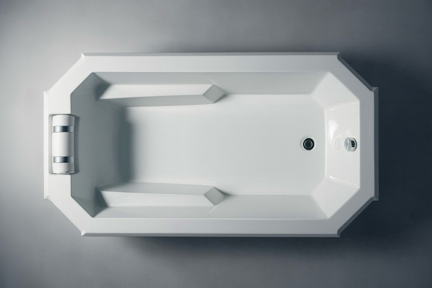 Luxor Bathtub 180 x 102 cm with Integrated Headrest