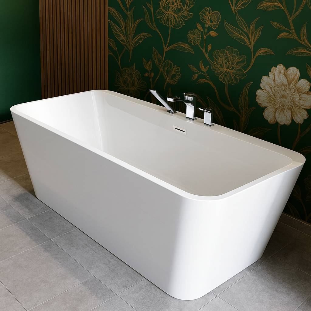 Baignoire rectangulaire en acrylique Deante Hiacynt PureOne - 170 x 80 cm - vue 2