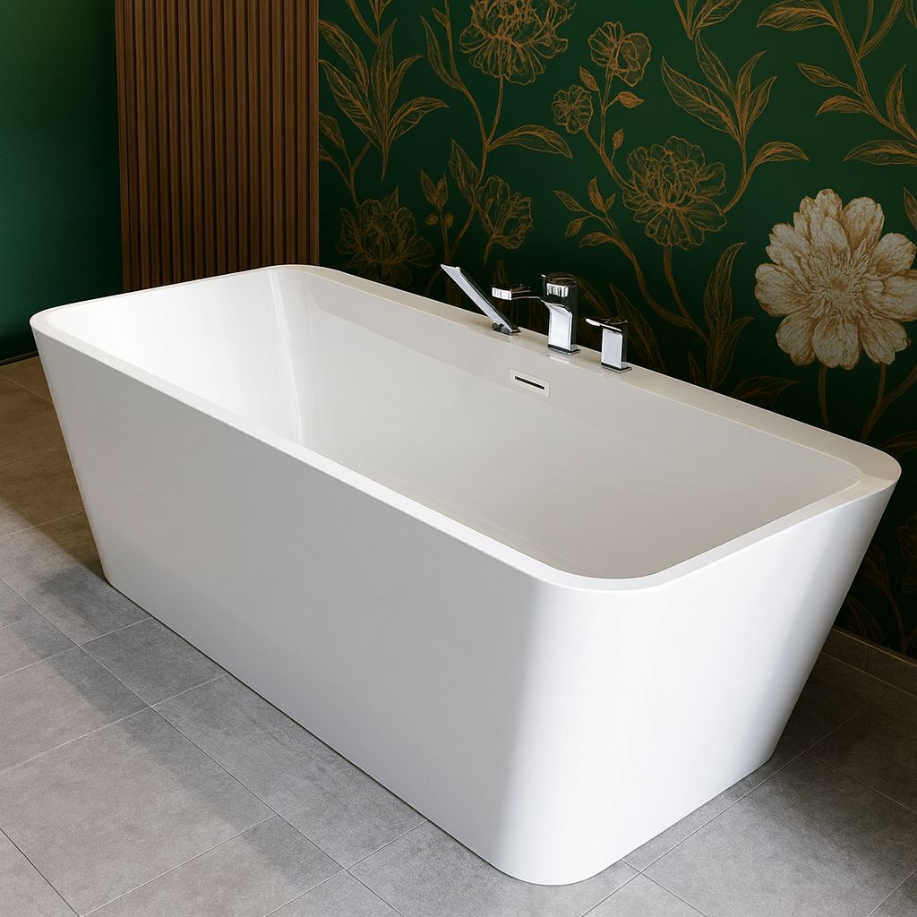 Rectangular Acrylic Bathtub Deante Hiacynt - 170 x 80 cm