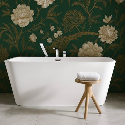 Rectangular Acrylic Bathtub Deante Hiacynt - 170 x 80 cm