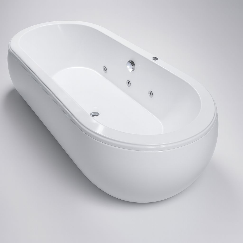 Single Deco Hydromassage Bathtub 177 x 82 cm