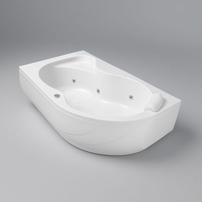 Oasis Left-Hand Single Whirlpool Bathtub 160 x 100 cm