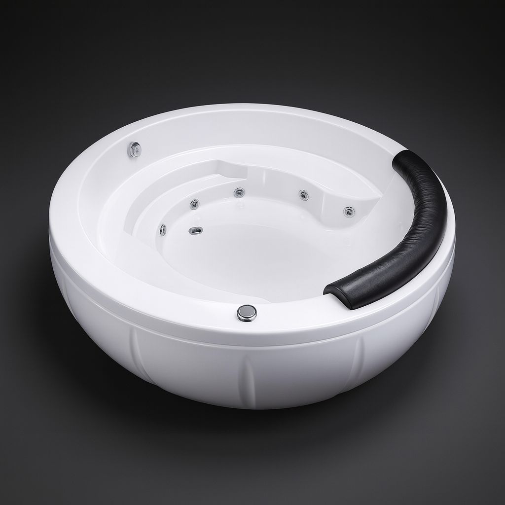 Hydromassage Palacio Bathtub with Integrated Headrest