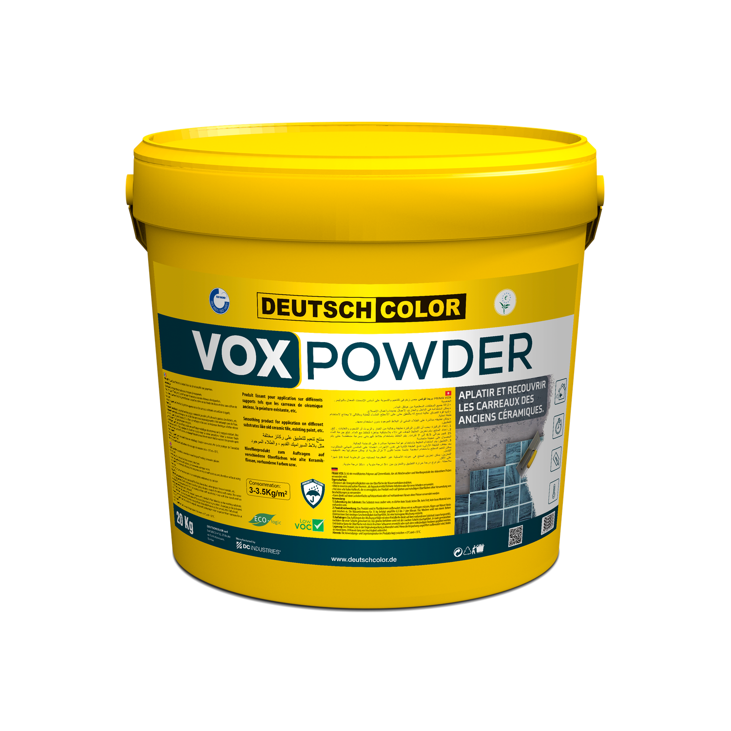 Vox Poudre DeutschColor 20 kg – Enduit en poudre pour finitions