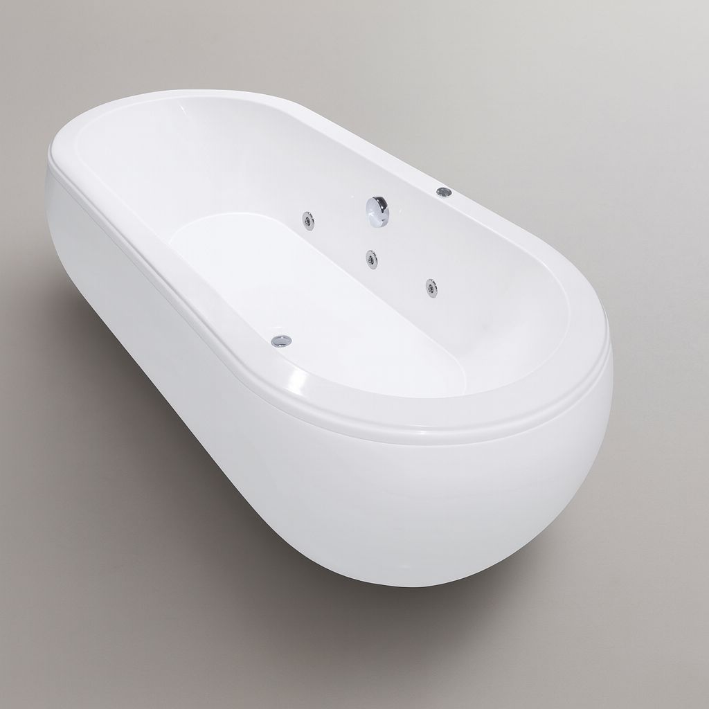 Single Deco Hydromassage Bathtub 177 x 82 cm