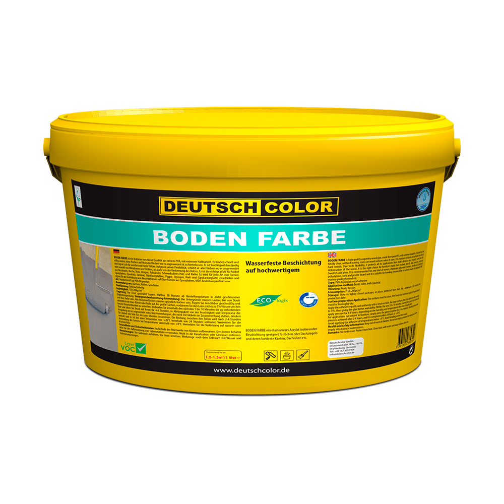 Boden Farbe DeutschColor 3,75 kg – peinture résistante pour sols intérieurs et extérieurs