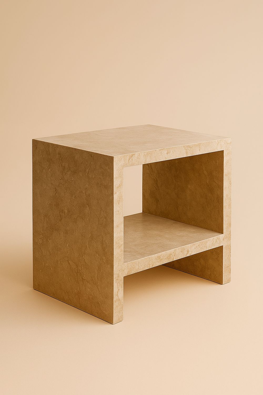 Odyssé Marble Console 70 x 50 cm with Shelf in Kedhel Beige
