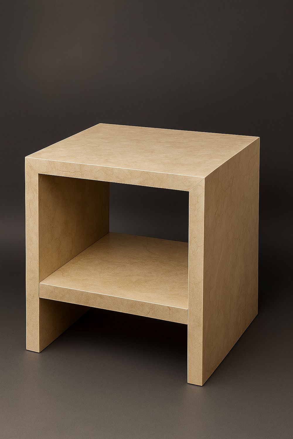 Odyssé Marble Console 70 x 50 cm with Shelf in Thala Beige
