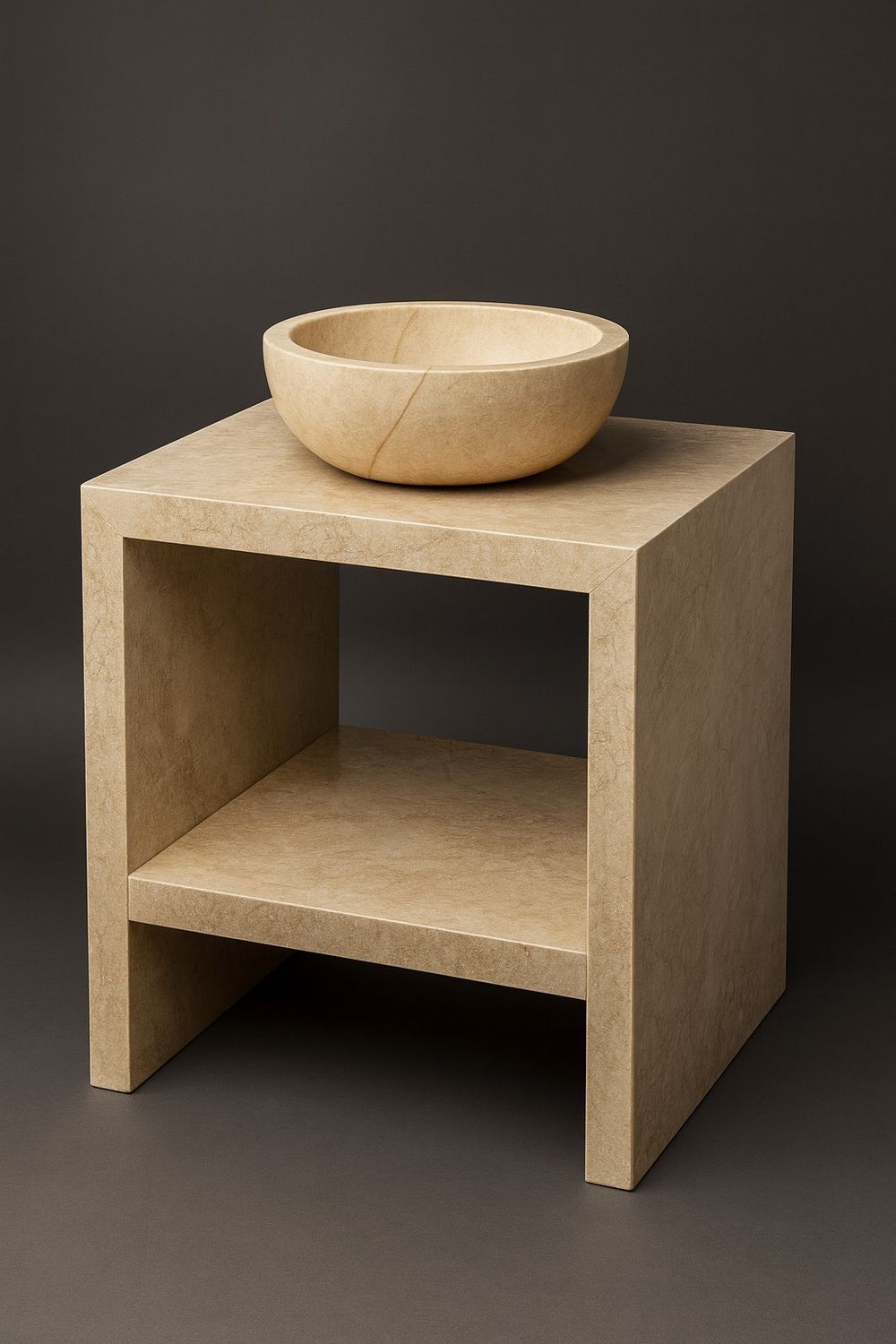 Odysée Marble Console 80 x 50 cm with Thala Beige Shelf