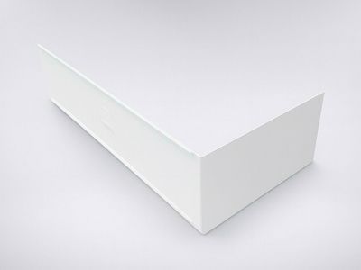 Glossy White Acrylic Front Panel 160 x 54 (for Rectangular Bathtub)