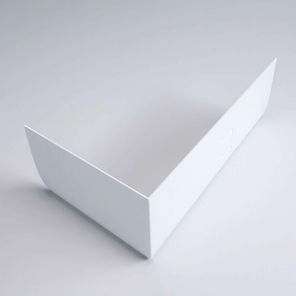 Glossy White Acrylic Front Panel 160 x 54 (for Rectangular Bathtub)