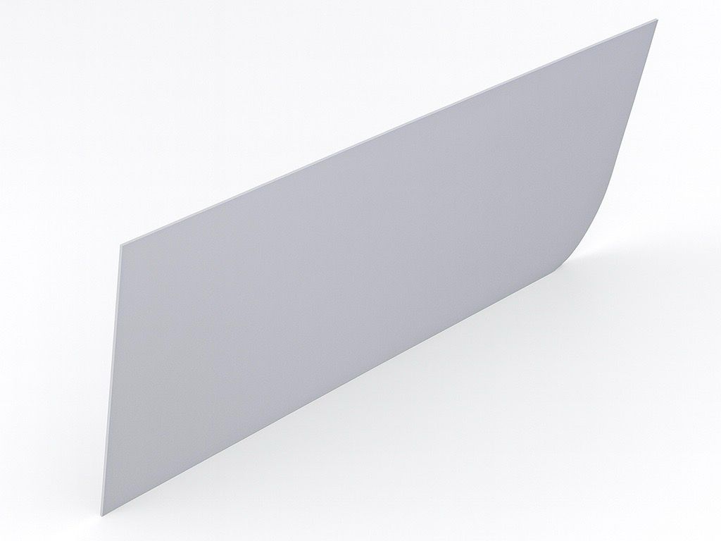 Glossy White Acrylic Front Panel 160 x 54 (for Rectangular Bathtub)
