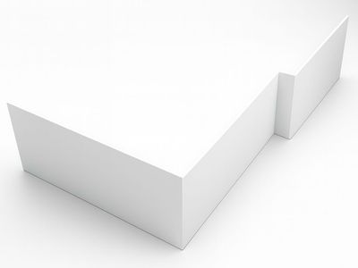 Bluestone Panel for Twin Right Bathtub