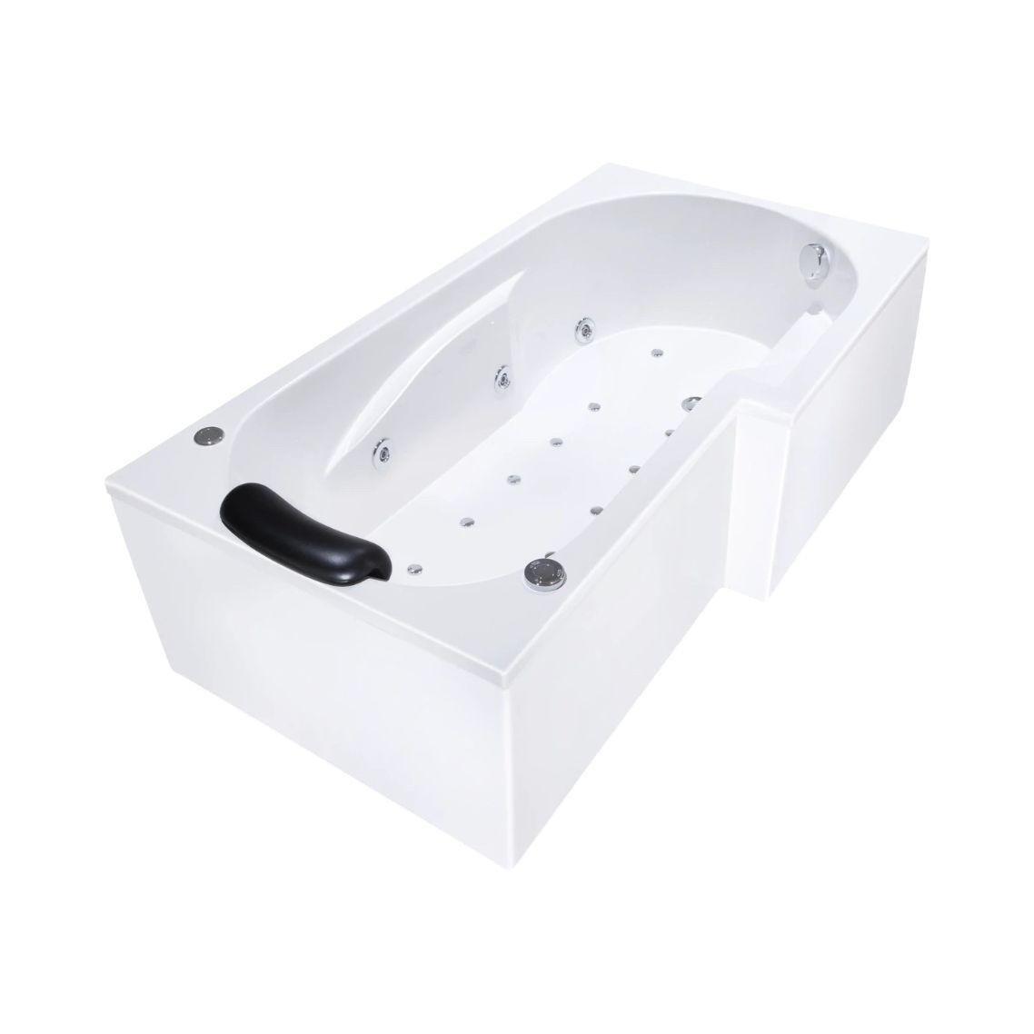 Mixed Twin Right Whirlpool Bathtub 160 x 85 cm