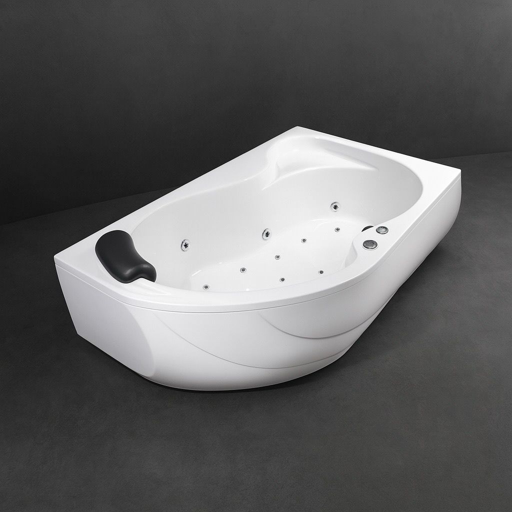Right-hand Oasis Bathtub with Mixed Hydromassage 160 x 90 cm