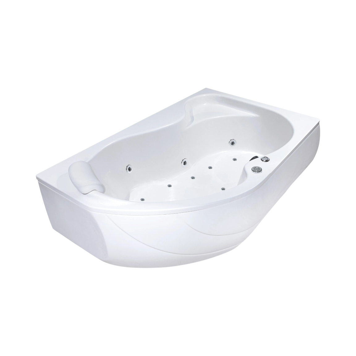 Baignoire Oasis droite hydromassage mixte 160 x 90 cm - vue 6