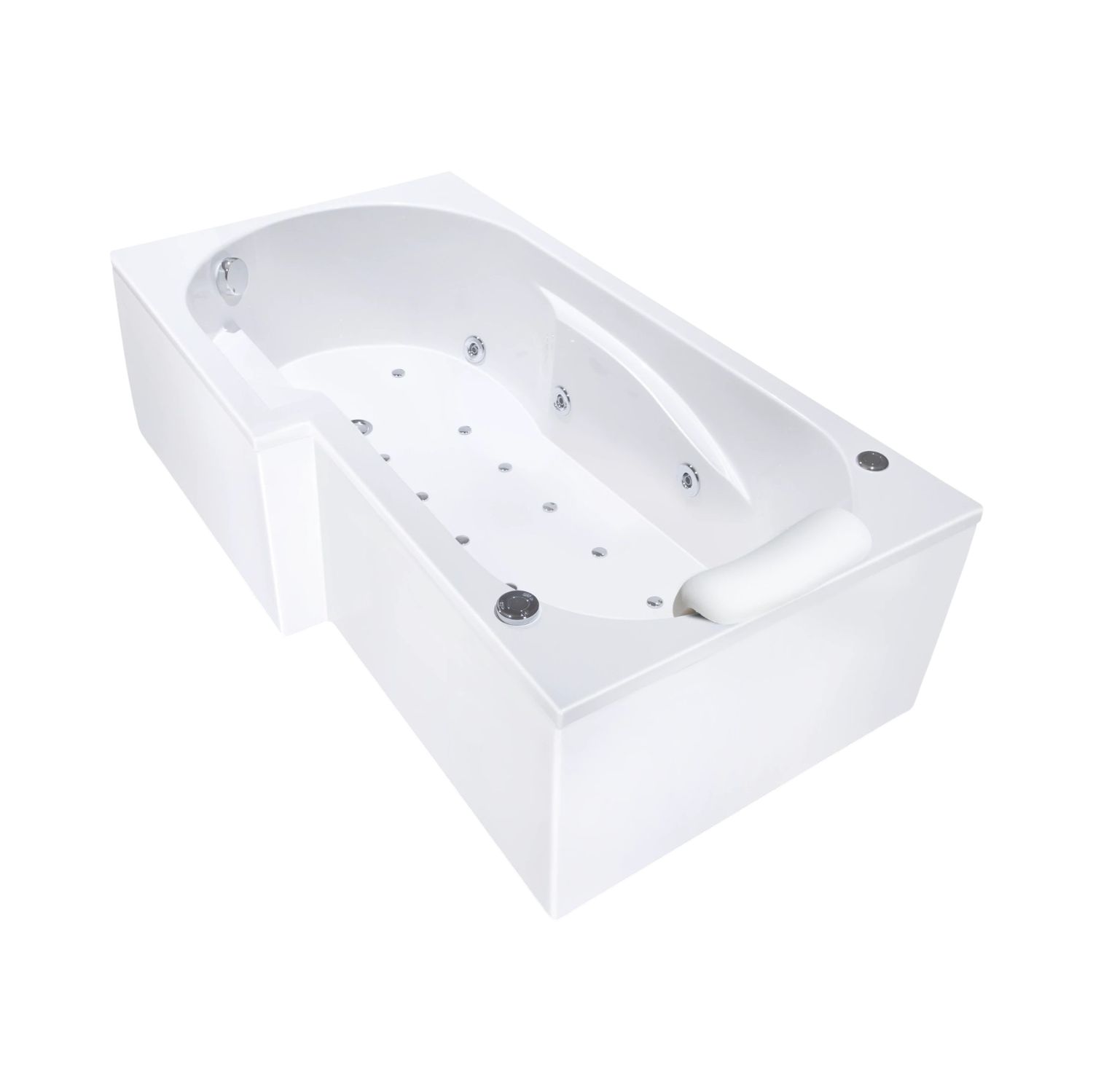 Twin Left Hydromassage Bathtub 160 x 85 cm