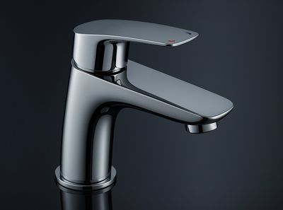 Mixer tap Deante Cynia 87 with click-clack waste in chrome