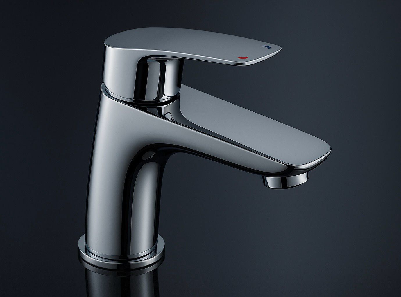 Mixer tap Deante Cynia 87 with click-clack waste in chrome