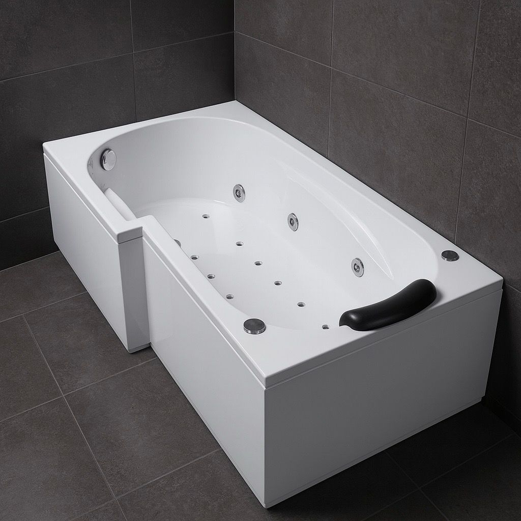 Twin Left Hydromassage Bathtub 160 x 85 cm