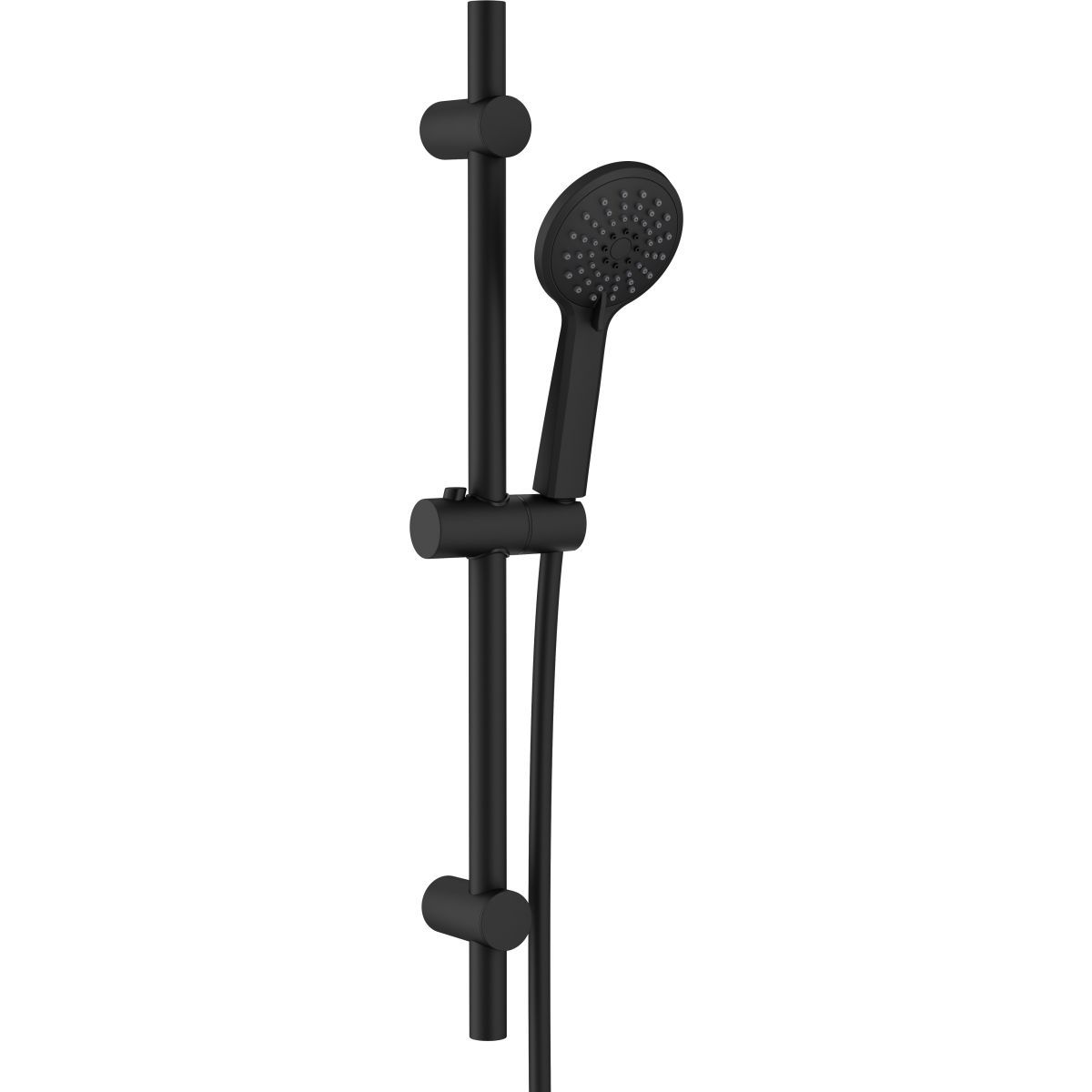 Deante Jasmin Shower Bar with 3-Function Hand Shower and Matte Black Hose