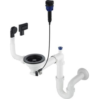 Granite Kitchen Sink Drain Deante 1 Bowl Large Plug in Matte Black