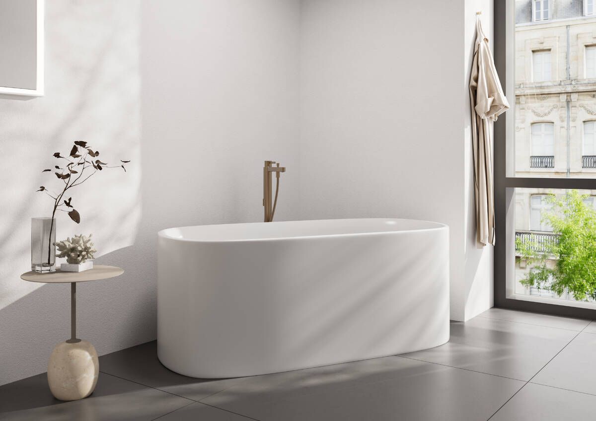 Hansgrohe Finoris Bath/Shower Mixer for Floor Mount in Brushed Bronze