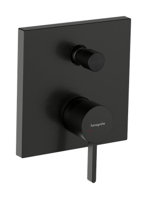 Finish set for concealed bath/shower mixer Hansgrohe Finoris in brushed black chrome