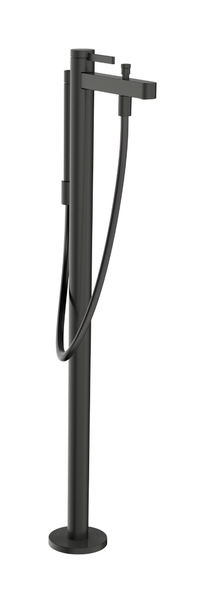 Hansgrohe Finoris Bath/Shower Mixer for Floor-Mounted Installation in Brushed Black Chrome