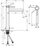 Finoris Mitigeur de lavabo 260 CoolStart avec bonde clic-clac