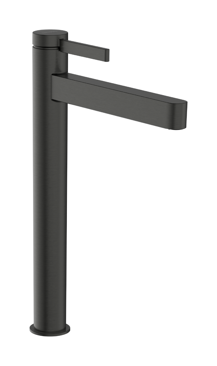 Hansgrohe Finoris 260 CoolStart Basin Mixer with Pull Rod and Waste Set in Brushed Black Chrome