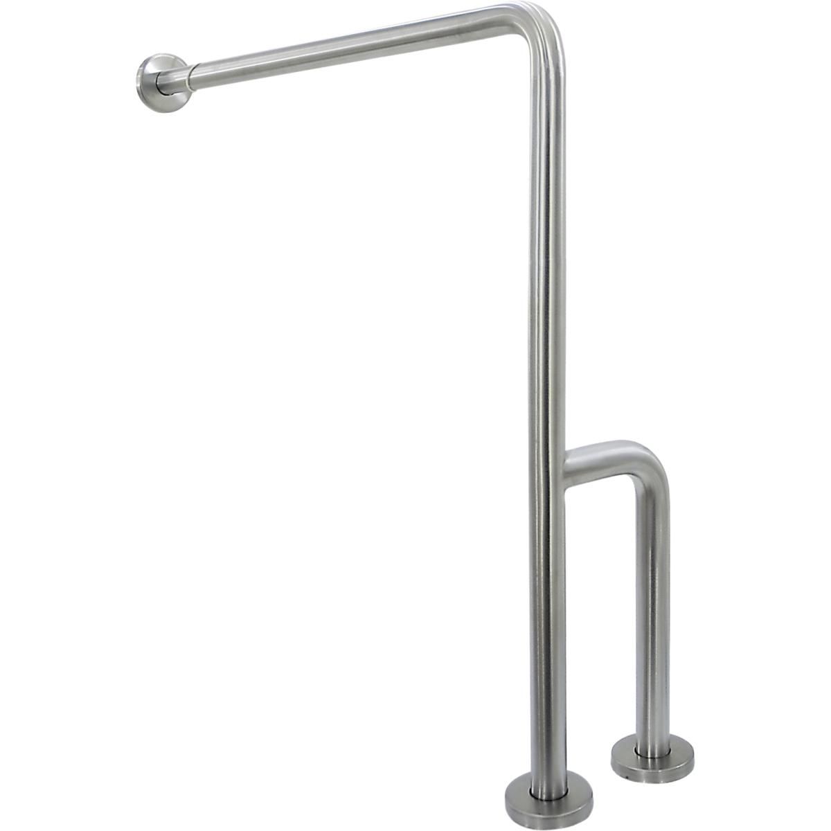 Support bar 70 cm with triple wall-floor support for people with reduced mobility Nofer in satin chrome