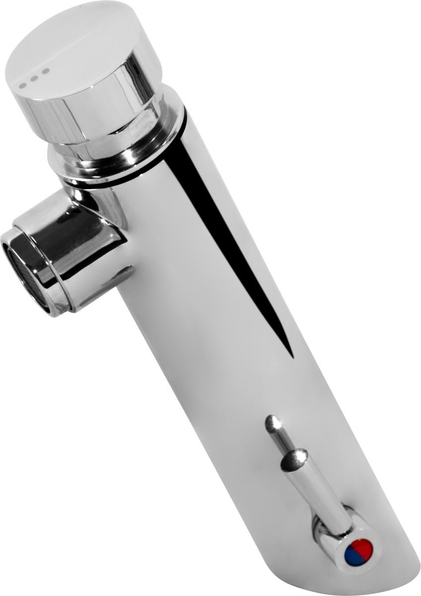 LEED version timed mixer tap for sink by Nofer in bright chrome